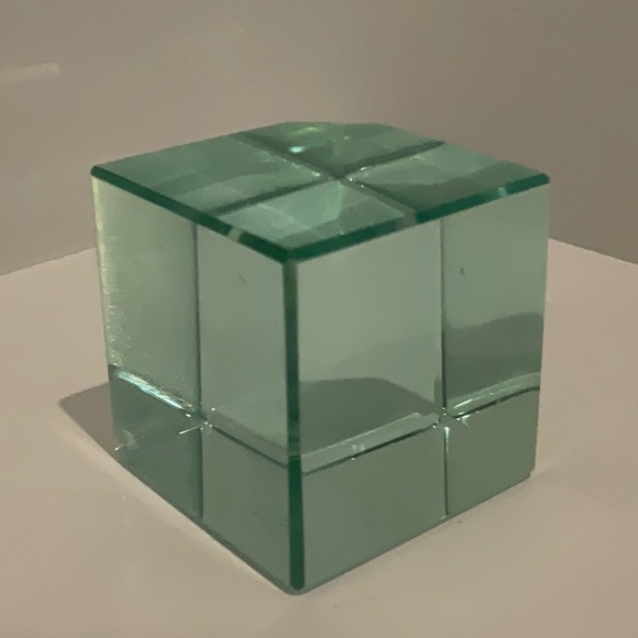 Blue Obsidian Volcanic Glass Crystal Cube - Picture 2 of 6